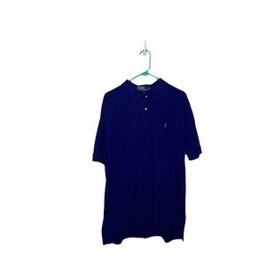 Polo by Ralph Lauren Golf Shirt  Cotton Royal Blue Neon Green Logo Size XL Mens